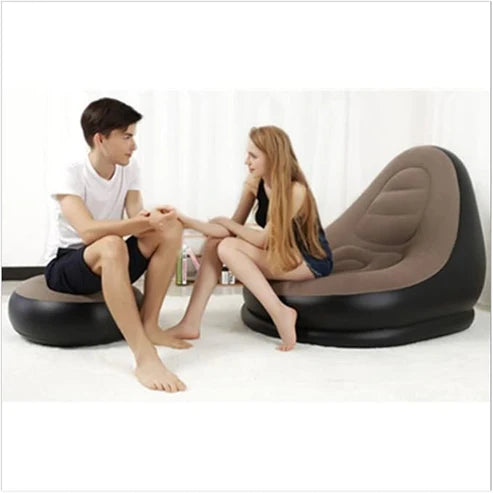 Inflatable Single Sofa | Comfortable & Portable Lounge Chair for Home & Outdoor Use