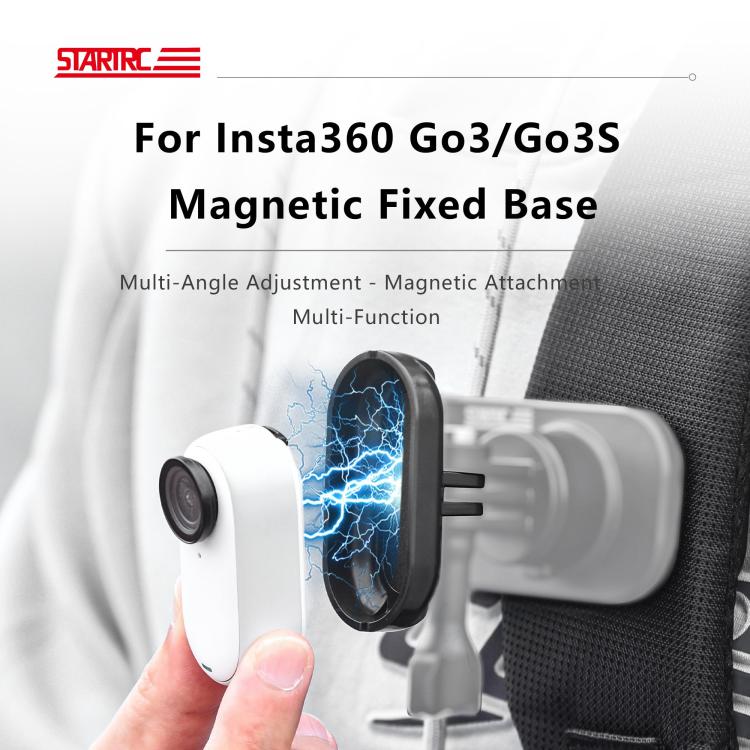 For Insta360 GO 3S / GO 3 STARTRC Quick Release Expansion Adapter Magnetic Fixed Base Mount, Fixed Base Mount