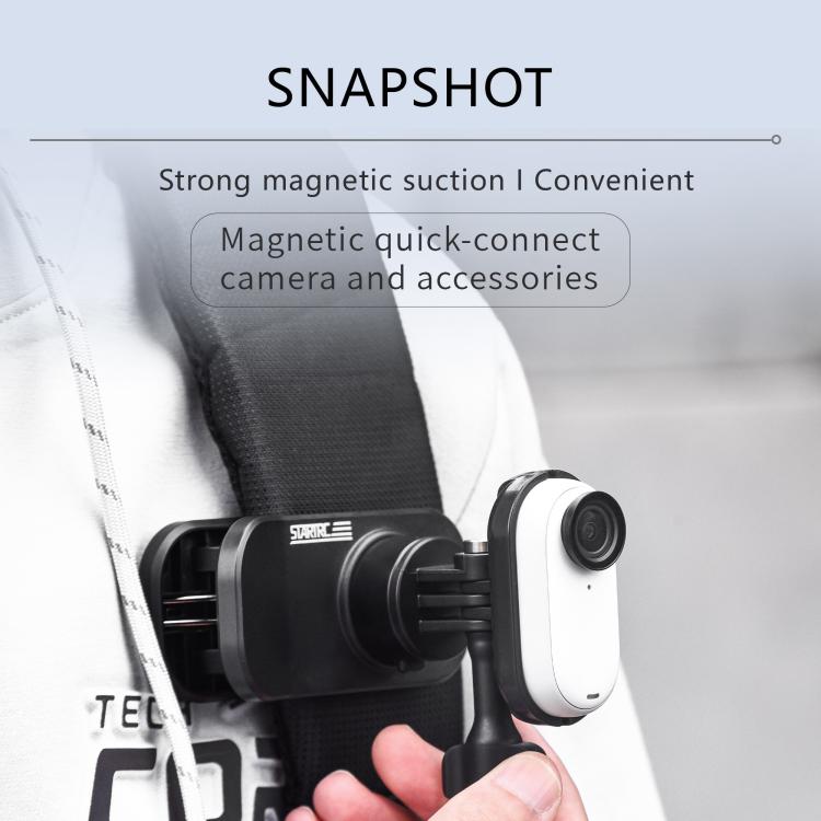 For Insta360 GO 3S / GO 3 STARTRC Quick Release Expansion Adapter Magnetic Fixed Base Mount, Fixed Base Mount