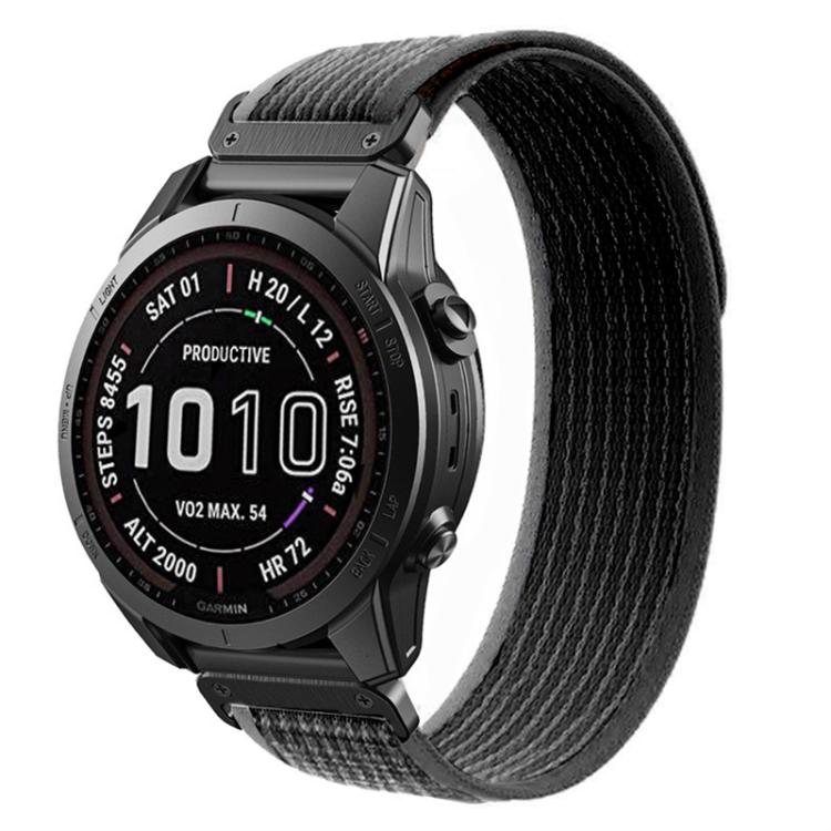 Loop Nylon Hook and Loop Fastener Quick Release Watch Band, For Garmin 26mm, For Garmin 22mm