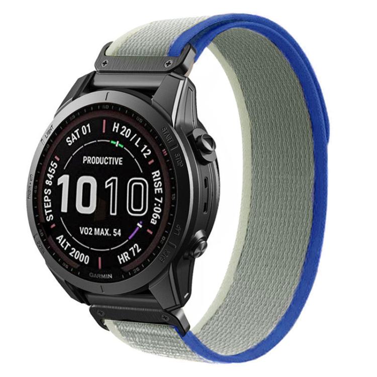 Loop Nylon Hook and Loop Fastener Quick Release Watch Band, For Garmin 26mm, For Garmin 22mm