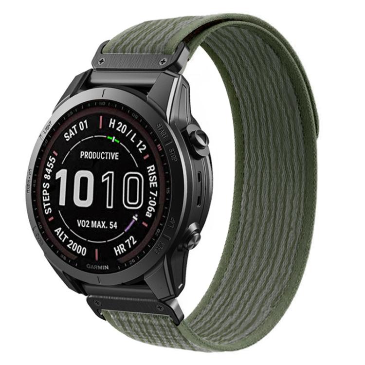Loop Nylon Hook and Loop Fastener Quick Release Watch Band, For Garmin 26mm, For Garmin 22mm