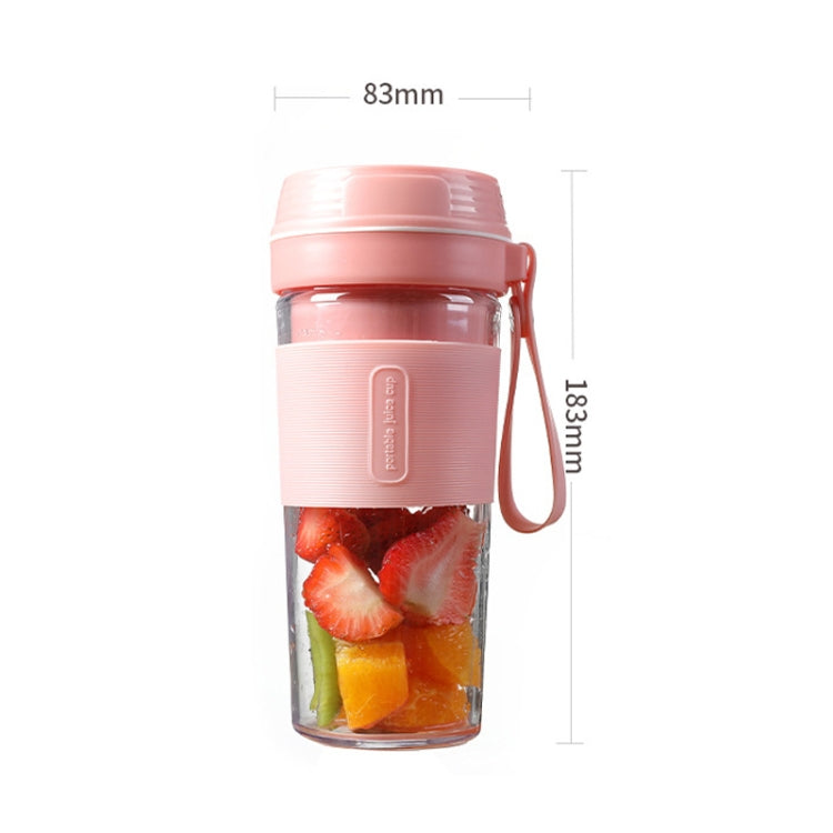 FS1300 Mini Juicer Home Portable Cooking Machine Student Juice Cup Juicer, Cherry Blossom Double Blade, Gem Blue Four Blade, Cherry Blossom Four Blade