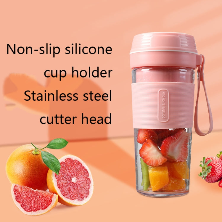 FS1300 Mini Juicer Home Portable Cooking Machine Student Juice Cup Juicer, Cherry Blossom Double Blade, Gem Blue Four Blade, Cherry Blossom Four Blade