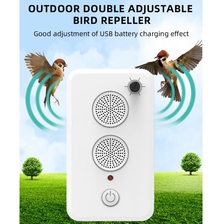 USB Rechargeable Doors Windows Ultrasonic Animal Bird Repeller, Bird Repeller