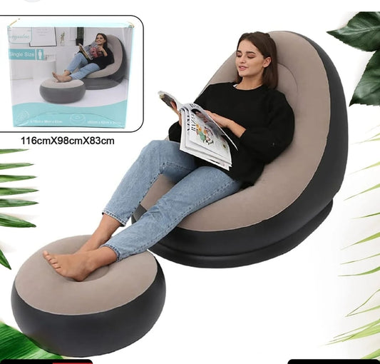 Inflatable Single Sofa | Comfortable & Portable Lounge Chair for Home & Outdoor Use