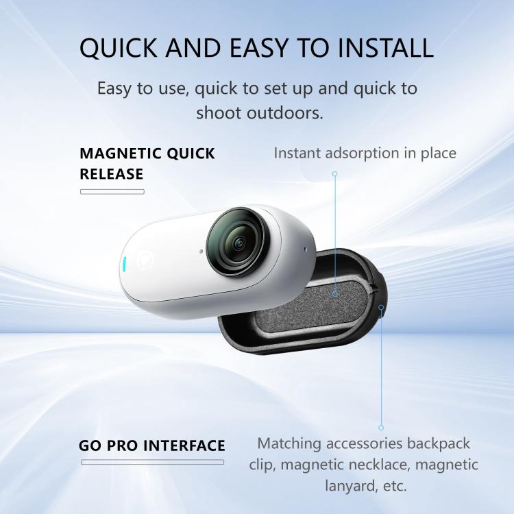 For Insta360 GO 3S / GO 3 STARTRC Quick Release Expansion Adapter Magnetic Fixed Base Mount, Fixed Base Mount