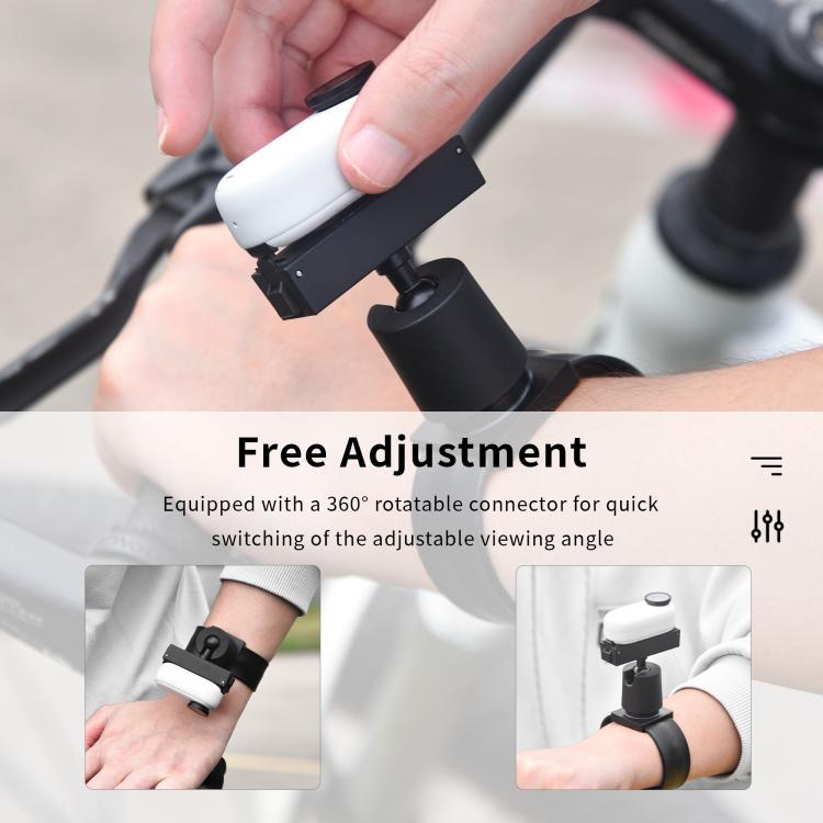 For Insta360 GO 3S / GO 3 STARTRC Silicone Wristband Snap Ring Quick Release Fixed Adapter Mount, Silicone Wristband  Fixed Adapter Mount