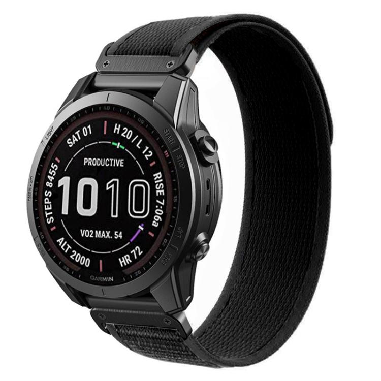 Loop Nylon Hook and Loop Fastener Quick Release Watch Band, For Garmin 26mm, For Garmin 22mm