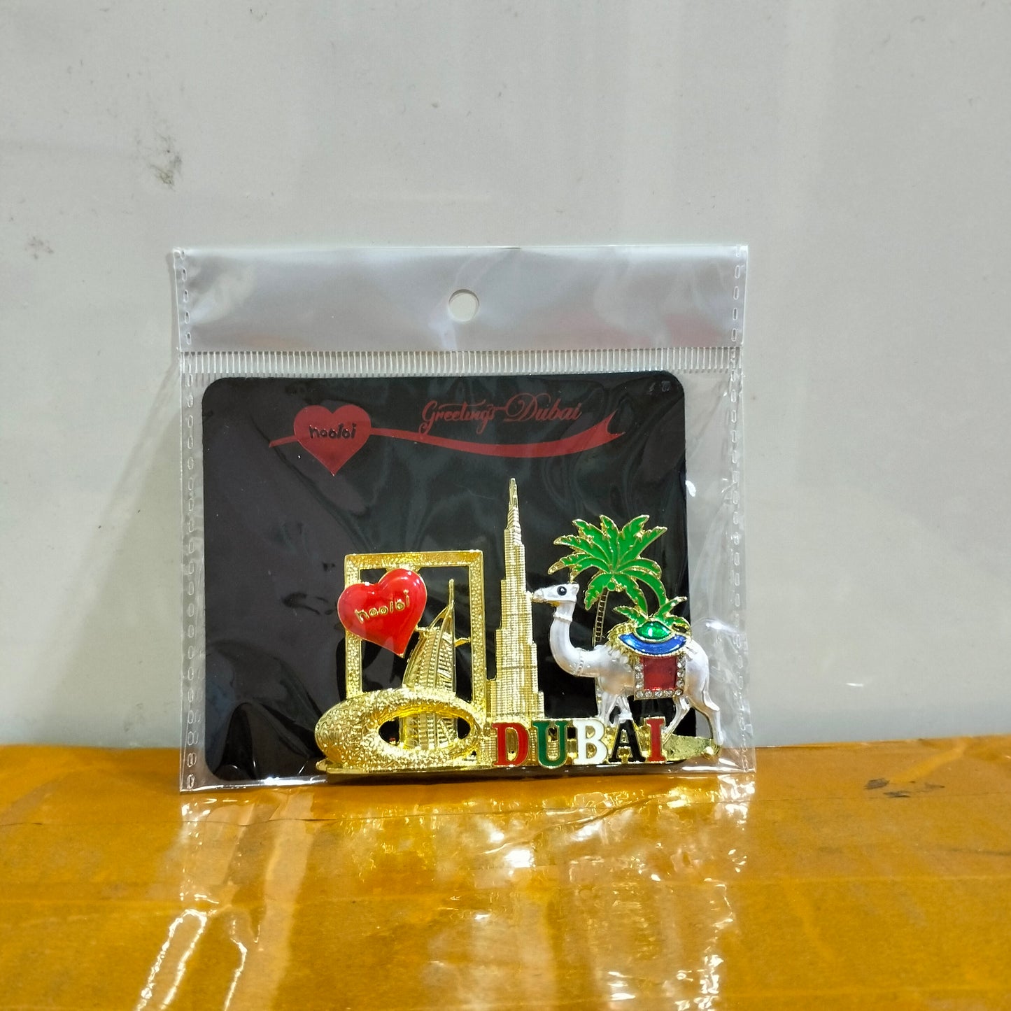 Souvenir Fridge Magnet Metal Golden Camel Palm Tree Dubai Museum of Future Burj Khalifa Burj Al Arab Dubai Frame (Best Gift Item for Tourists & Residences)