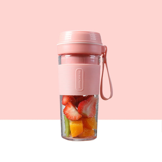 FS1300 Mini Juicer Home Portable Cooking Machine Student Juice Cup Juicer, Cherry Blossom Double Blade, Gem Blue Four Blade, Cherry Blossom Four  Blade