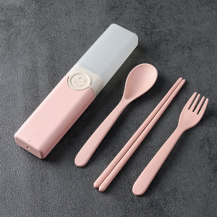 4 In 1 Portable Wheat Straw Tableware Set Outdoor Travel Storage Tableware Box, A With Chopsticks (Beige), A With Chopsticks (Pink), A With Chopsticks (Blue), B With Chopsticks (Beige), B With Chopsticks (Pink), B With Chopsticks (Blue)����������������...