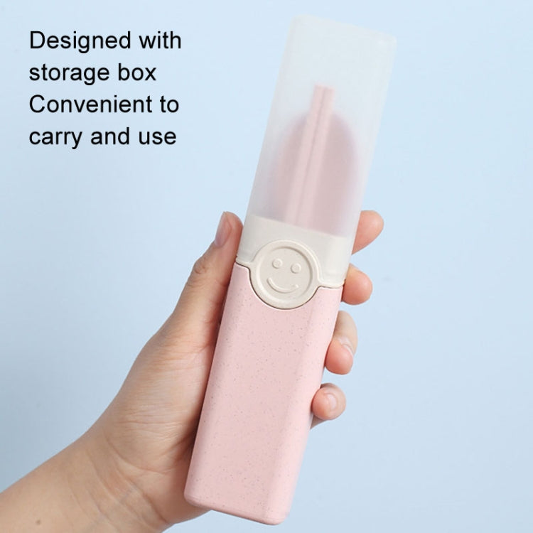 4 In 1 Portable Wheat Straw Tableware Set Outdoor Travel Storage Tableware Box, A With Chopsticks (Beige), A With Chopsticks (Pink), A With Chopsticks (Blue), B With Chopsticks (Beige), B With Chopsticks (Pink), B With Chopsticks (Blue)����������������...