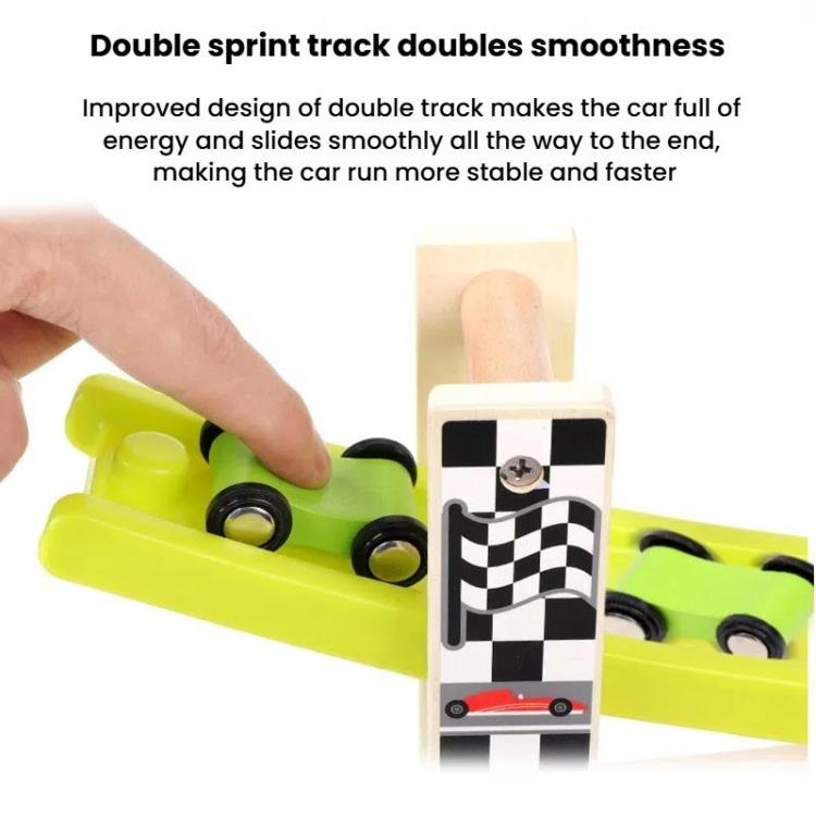 Wooden Fun Multi Track Game Gliding Car Inertia Slide With Parking Lot Puzzle Parent-child Toys, 7 Layers, 4 Layers