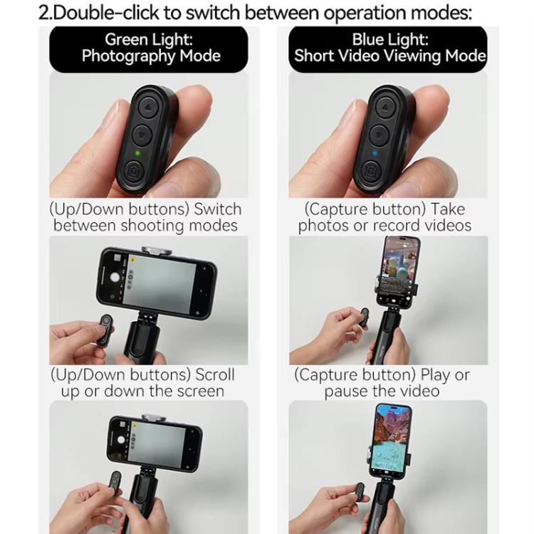 Remote Control Travel Photo Cell Phone Holder Desktop Fixed Lazy Magnetic Holder, P1-HSS-02 Magnet Version