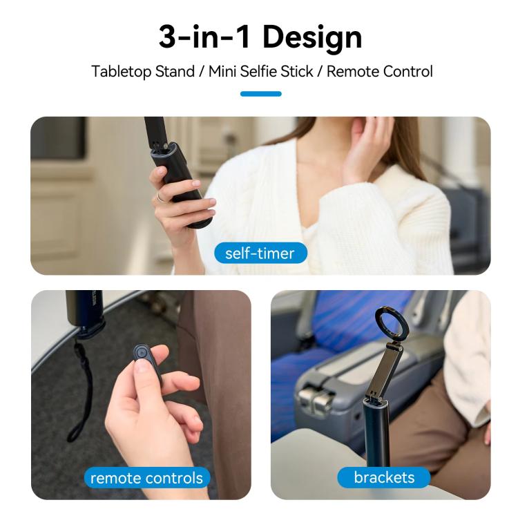 Remote Control Travel Photo Cell Phone Holder Desktop Fixed Lazy Magnetic Holder, P1-HSS-02 Magnet Version