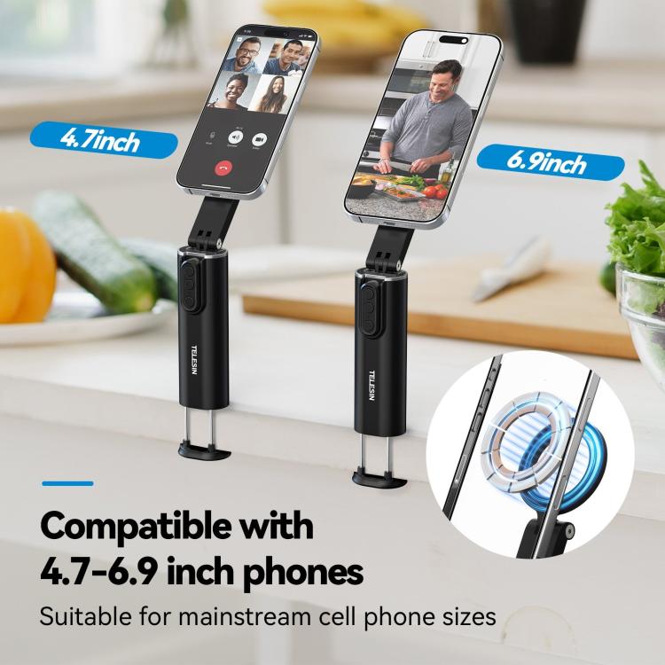 Remote Control Travel Photo Cell Phone Holder Desktop Fixed Lazy Magnetic Holder, P1-HSS-02 Magnet Version