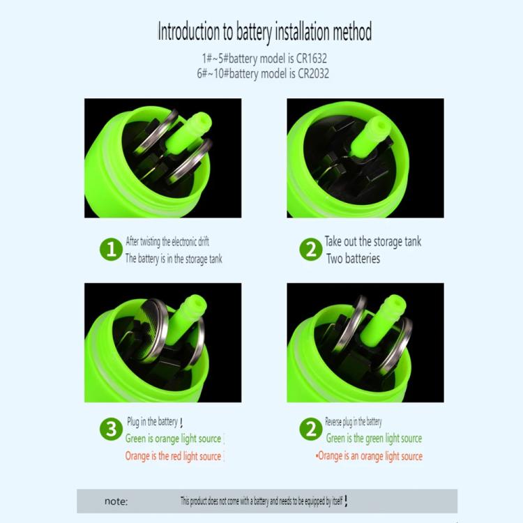 Electronic Luminous Float For Night Fishing Sea Fishing ABS Anti-Fall Float, 1, 2, 3, 4, 5, 6, 7, 8, 9, 10
