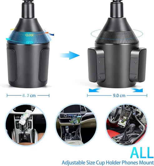 DBREAKS AMIGOB Cup Holder Phone Mount Adjustable Car Phone Holder Cup Holder Cell Phone of Smart Phone