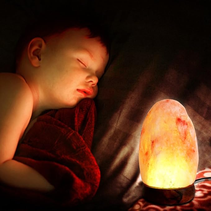 Himalayan Salt Lamp Healthy Environment Air Purifier with 16 Colors Changing Glows LED Bulb